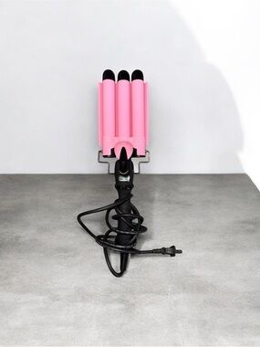 Pink Triple Barrel Waver Hair Curler